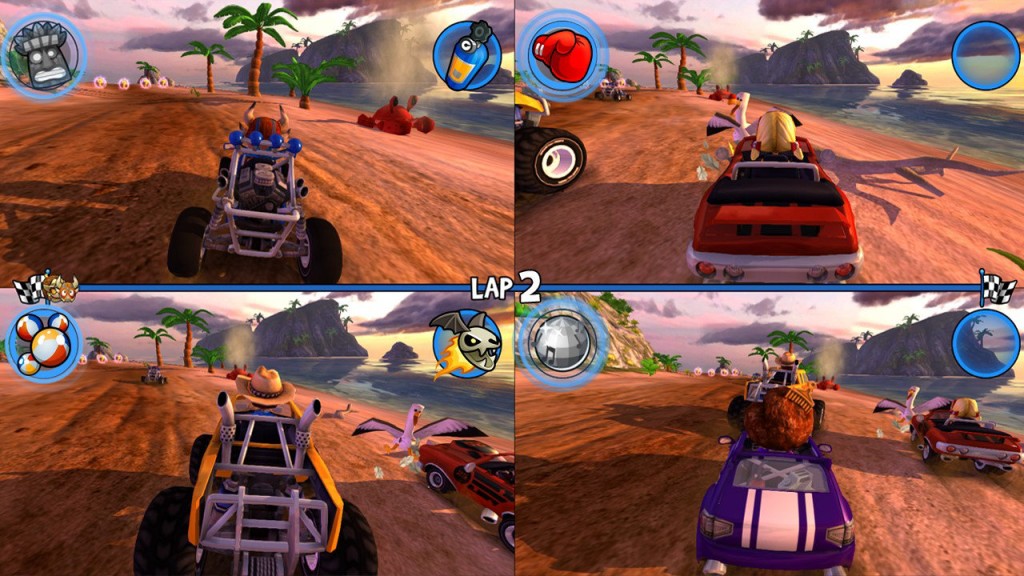 beach buggy racing ps4 button